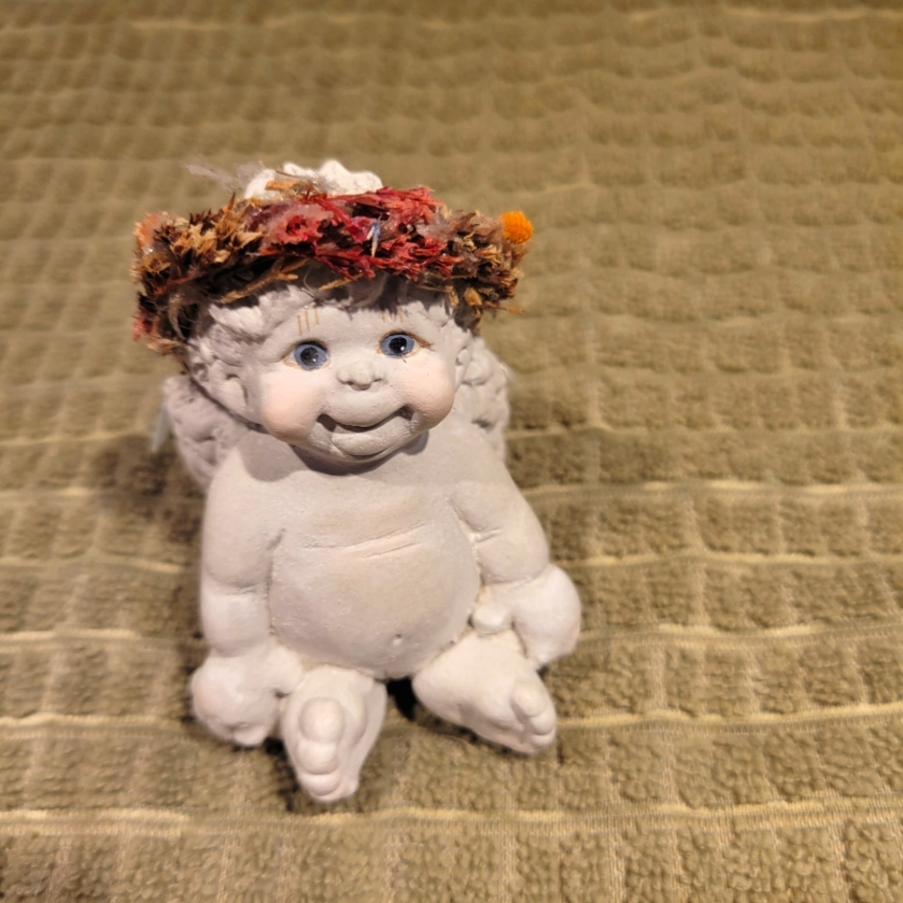 Dreamsicles Charming Cherub Figurine with Floral Crown